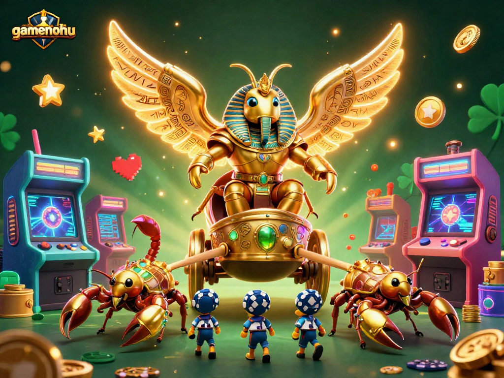 Experience gamenohu's thrilling jackpot action with vibrant casino-inspired 3D elements.