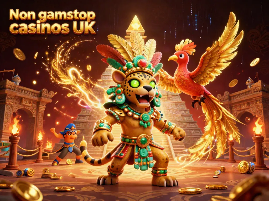 Engage with Non gamstop casinos UK featuring vibrant 3D characters and dynamic casino elements.