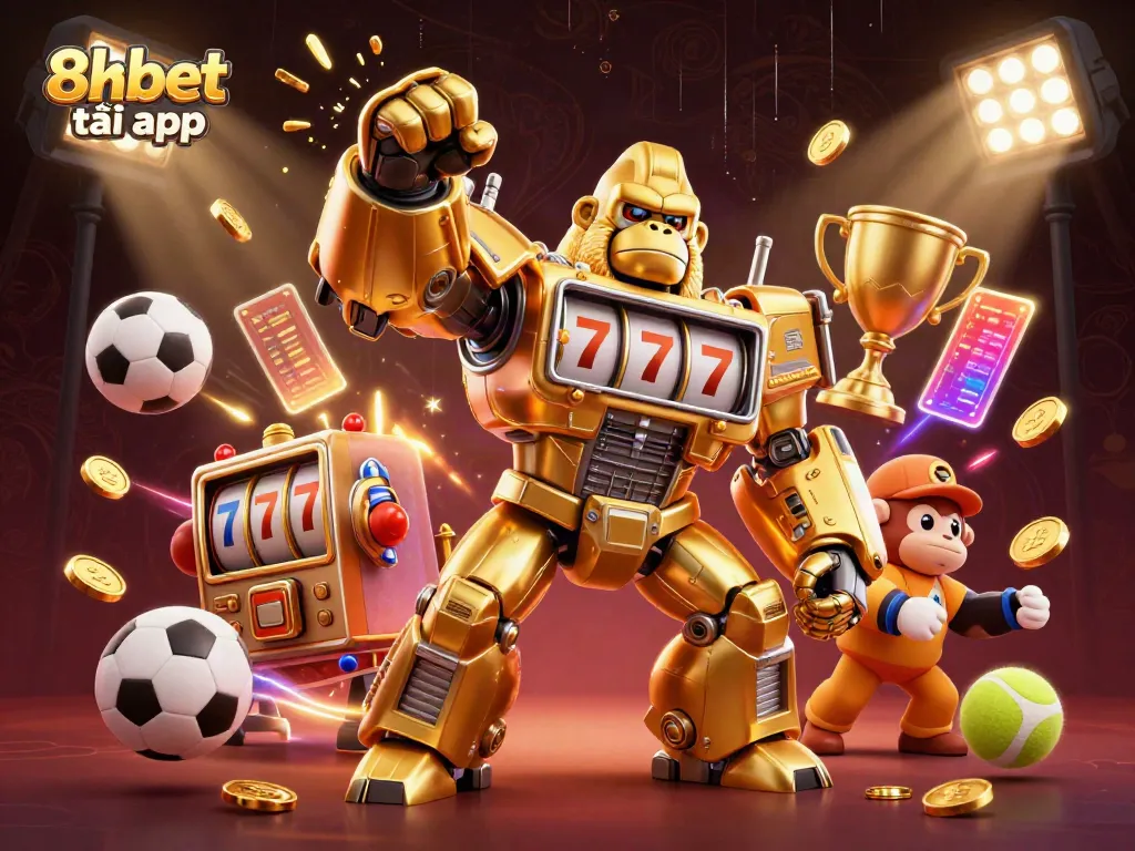 Engage with top gambling strategies through the vibrant 8xbet tải app illustration showcasing energetic casino elements.