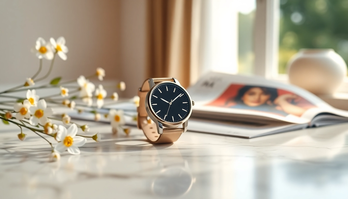 Admire this Ladies Classic Smart Watch showcasing elegance with a sleek design and minimalist appeal.